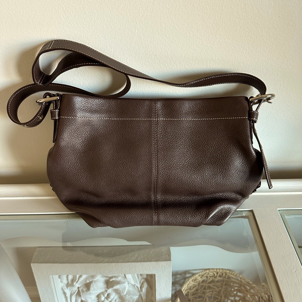 Coach -Vintage brown pebble leather purse